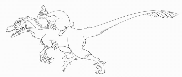 Raptor-riding Bunny